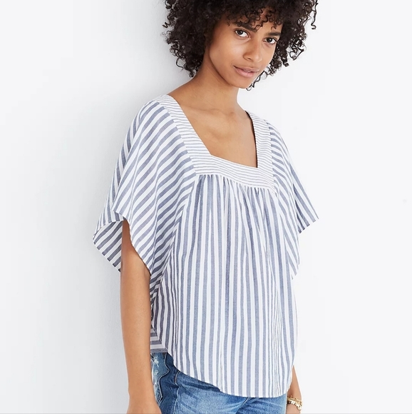 Madewell Butterfly Top in Stripe Play - Picture 9 of 11